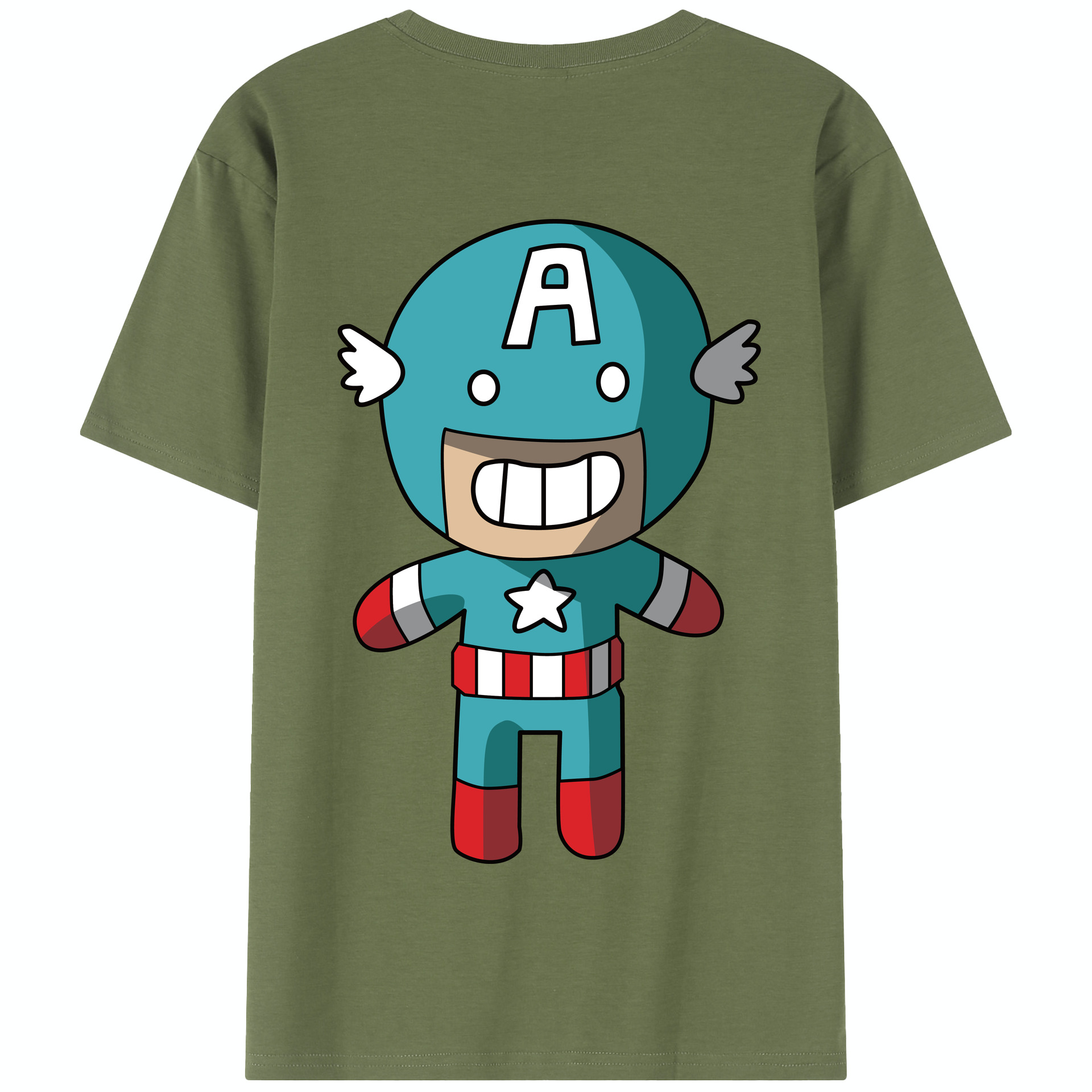 （画像用） アベンジャーズ The Avengers 綿100％半袖Tシャツ（背面プリント）